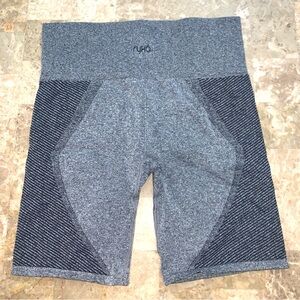 Ryka High Waisted HR Biker Short Bicycle Shorts Yoga Pants Gray M Medium!